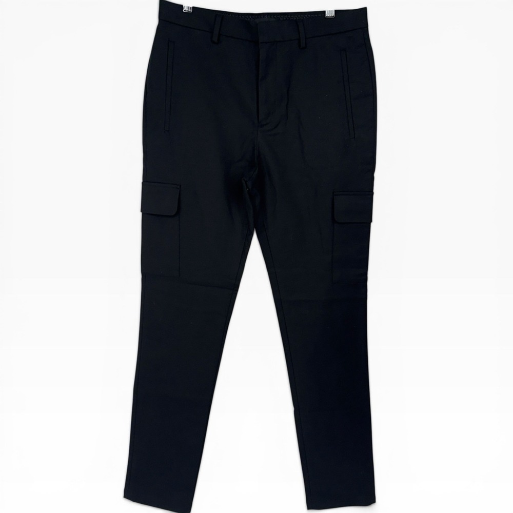 Ted Baker London HAKKNEE Smart Cargo Pants Black Slim Fit Men's 30R NWT $175